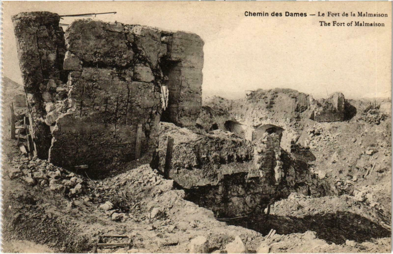 Carte postale ancienne Militaire Chemin des Dames - Le Fort de la Malmaison à La Malmaison