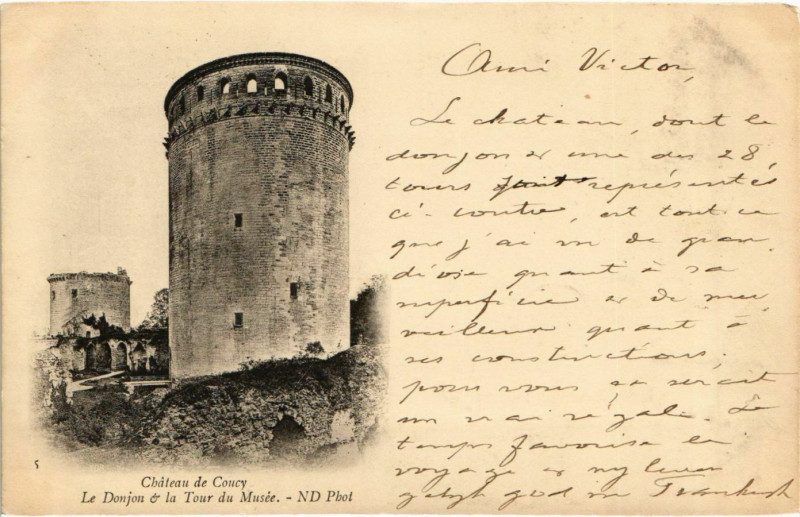 Carte postale ancienne Chateau de Cougny-La Tour du Musée