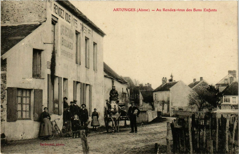 Carte postale ancienne Artonges Au Rendez-vous des Bons-Enfants