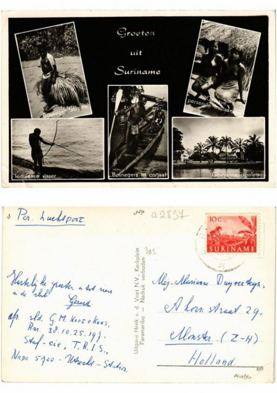 Carte postale ancienne Pc Suriname - Groeten uit Suriname