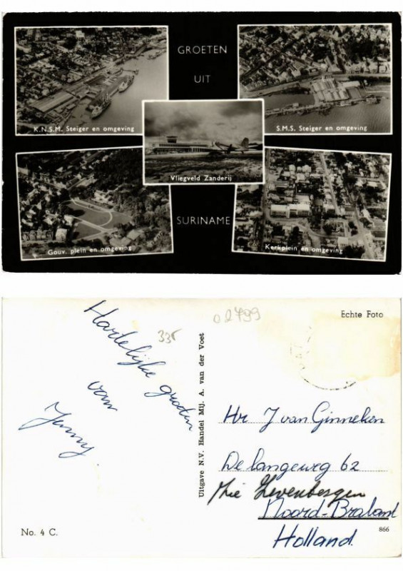 Carte postale ancienne Pc Suriname - Groeten uit Suriname