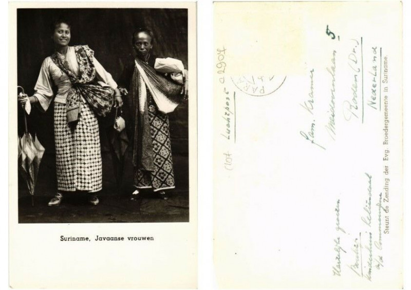 Carte postale ancienne Pc Suriname - Javaanse vrouwen