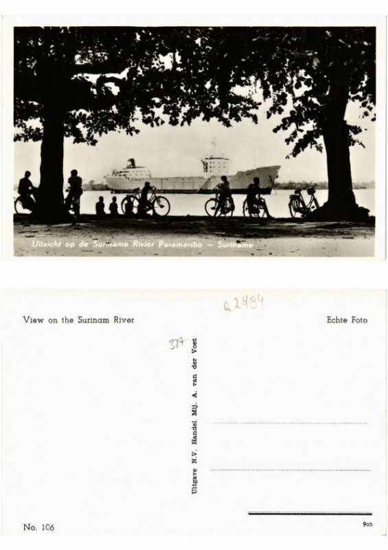 Carte postale ancienne Pc Suriname Paramaribo - Uizicht op de Suriname Rivier