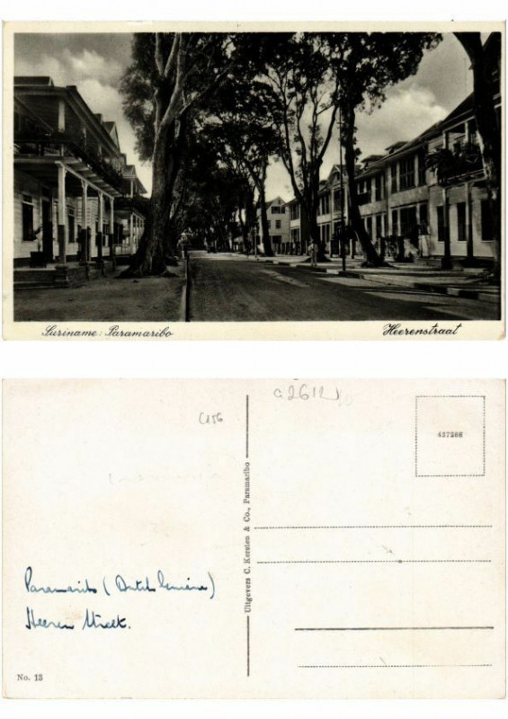 Carte postale ancienne Pc Suriname Paramaribo - Heerenstraat