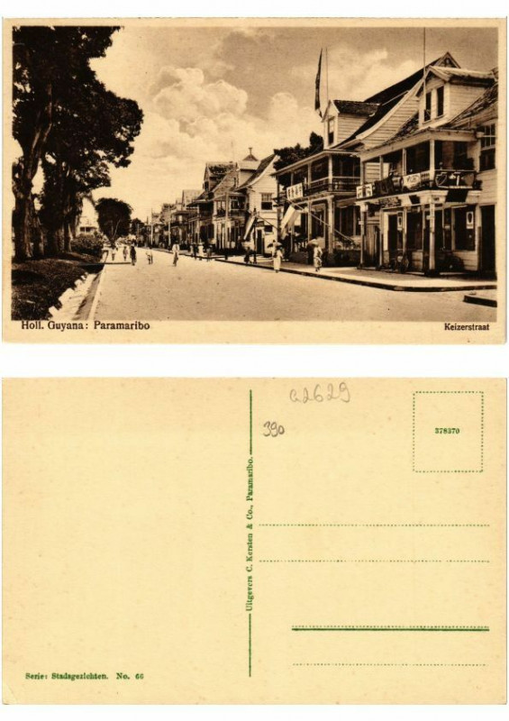 Carte postale ancienne Pc Suriname Paramaribo - Keizerstraat