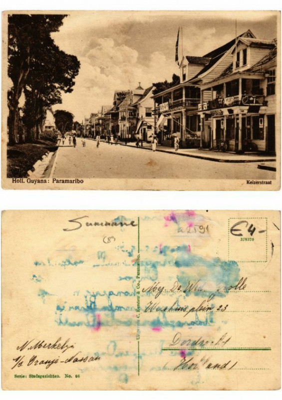 Carte postale ancienne Pc Suriname Paramaribo - Keizerstraat