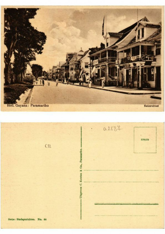Carte postale ancienne Pc Suriname Paramaribo - Keizerstraat