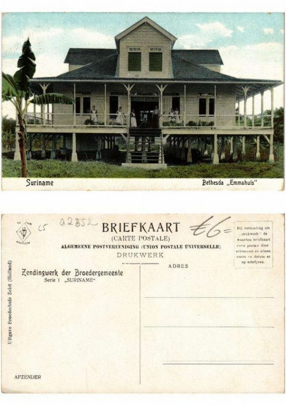 Carte postale ancienne Pc Suriname - Bethesda Emmahuis