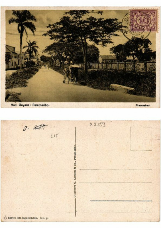 Carte postale ancienne Pc Suriname Paramaribo - Gravenstraat