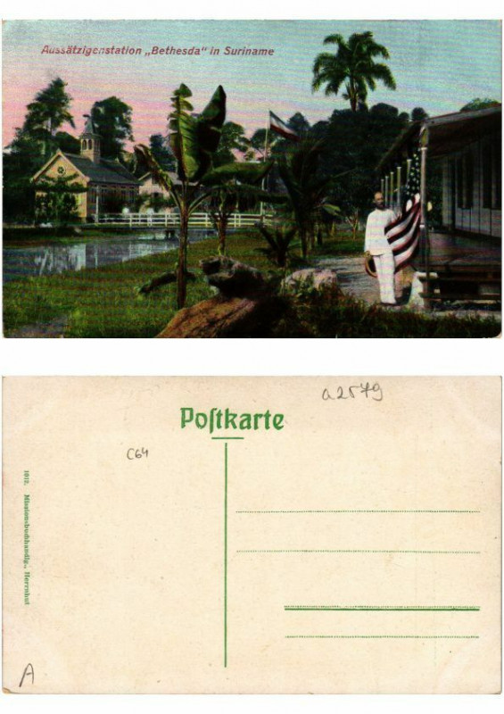 Carte postale ancienne Pc Suriname - Aussatzigenstation Bethesda