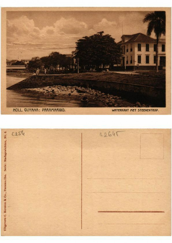 Carte postale ancienne Pc Suriname Paramaribo - Waterkant met Steenentrap