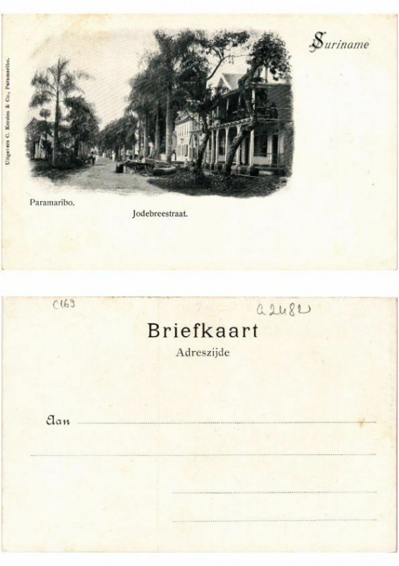Carte postale ancienne Pc Suriname Paramaribo - Jodebreestraat
