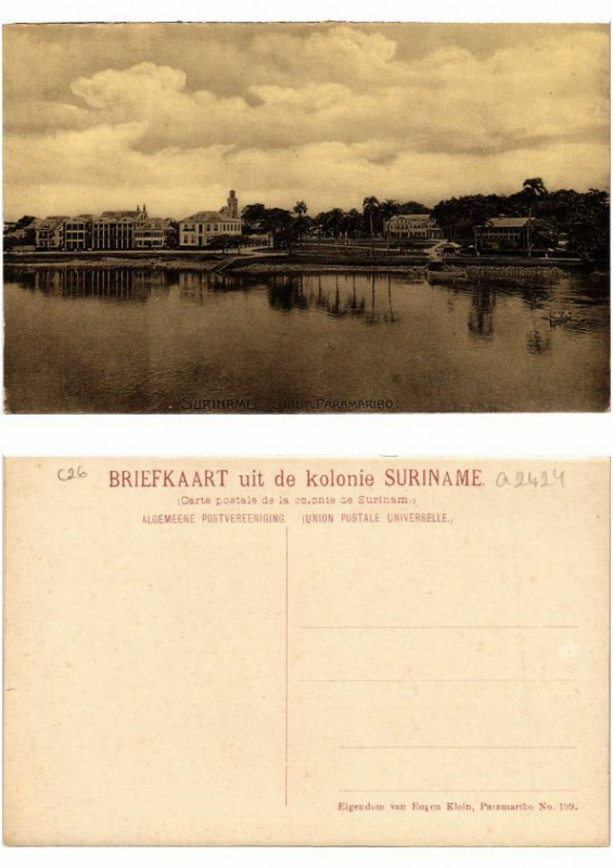 Carte postale ancienne Pc Suriname - Stadt Paramaribo