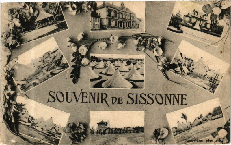 Carte postale ancienne Sissonne Souvenir de Sissonne à Sissonne