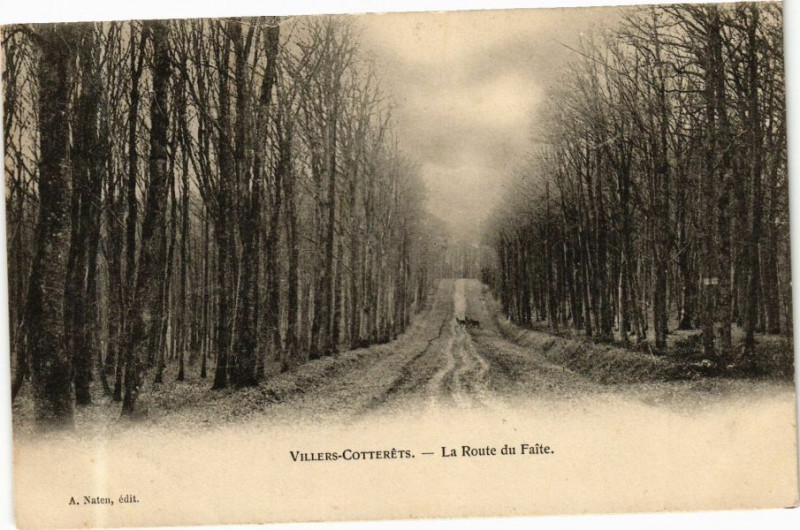 Carte postale ancienne Villers-Cotterets La Route du Faite à Villers-Cotterêts