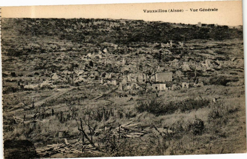 Carte postale ancienne Vauxaillon Vue Generale à Vauxaillon