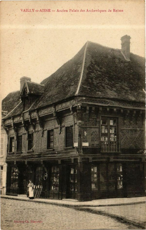 Carte postale ancienne Vailly-sur-Aisne Ancien Palais des Archeveques de Reims à Vailly-sur-Aisne