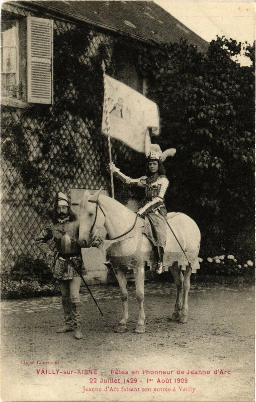 Carte postale ancienne Vailly-sur-Aisne Fetes en l'honneur de Jeanne d'Arc à Vailly-sur-Aisne
