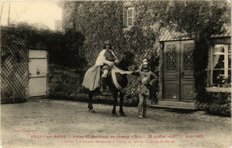 Carte postale ancienne Vailly-sur-Aisne Fetes en l'honneur de Jeanne d'Arc à Vailly-sur-Aisne