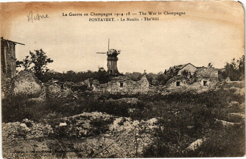 Carte postale ancienne Pontavert Le moulin à Pontavert