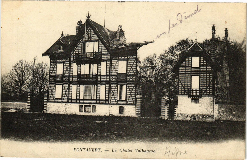 Carte postale ancienne Pontavert Le chalet valbaume à Pontavert