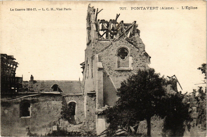 Carte postale ancienne Pontavert L' Eglise à Pontavert