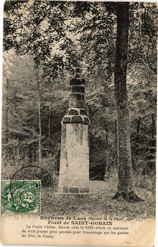 Carte postale ancienne Environs de Laon Foret de Saint-Gobain à Laon