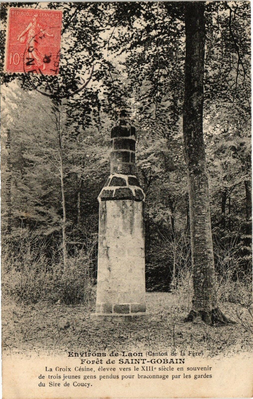 Carte postale ancienne Environs De Laon Foret de Saint-Gobain à Laon