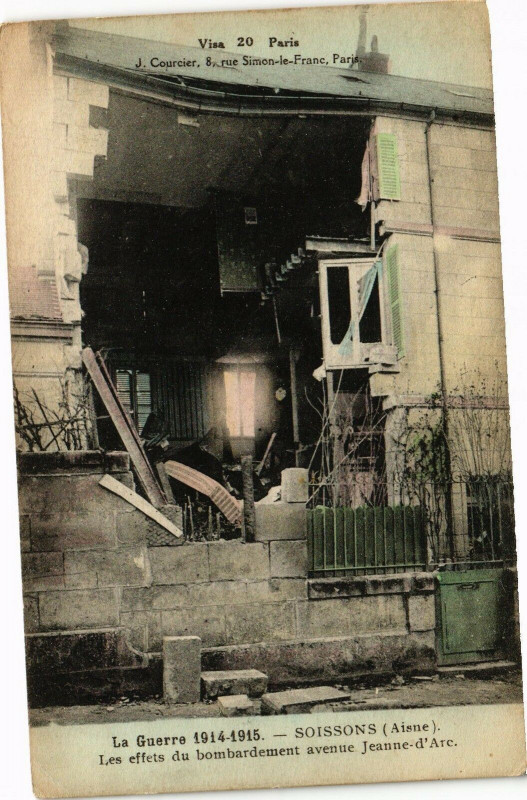 Carte postale ancienne Soissons La guerre à Soissons