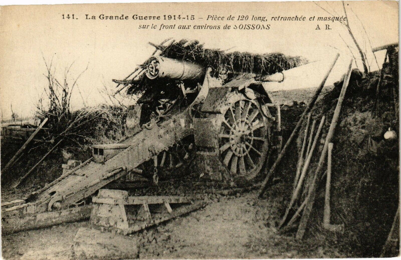 Carte postale ancienne Soissons La Grande guerre à Soissons