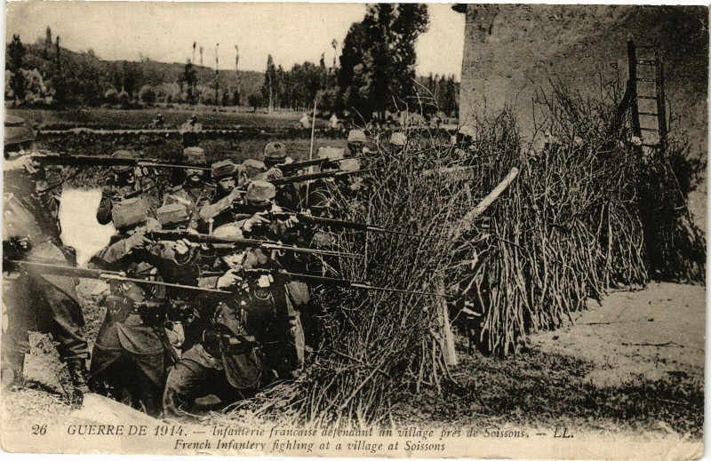 Carte postale ancienne Soissons Guerre de à Soissons