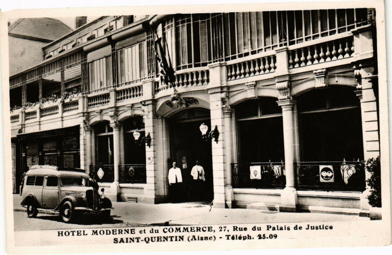 Carte postale ancienne Saint-Quentin Teleph 25.09 à Saint-Quentin