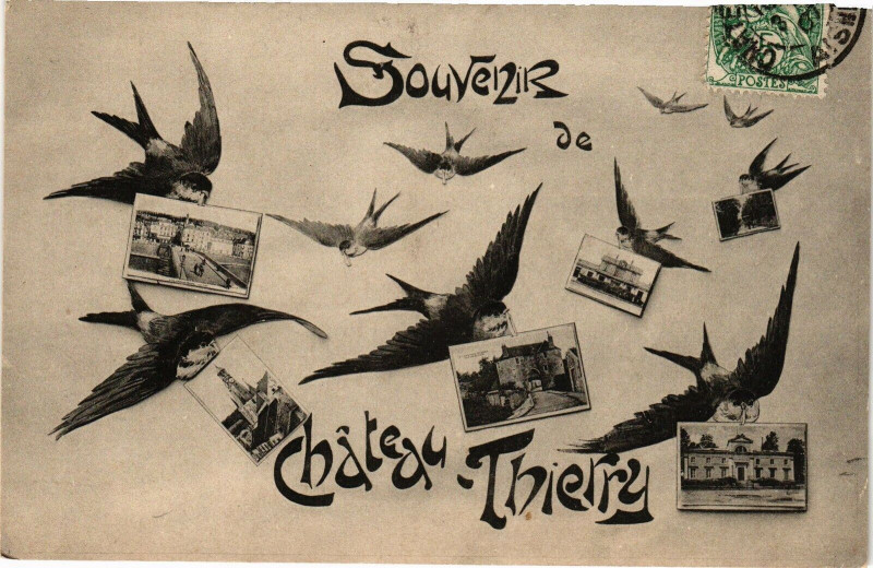 Carte postale ancienne Souvenir de Chateau-Thierry à Château-Thierry