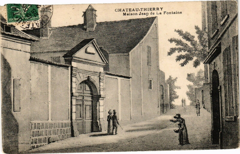 Carte postale ancienne Chateau-Thierry Maison Jean de La Fontaine à Château-Thierry