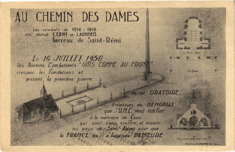 Carte postale ancienne Au Chemin des Dames Les combats de 1914-1918