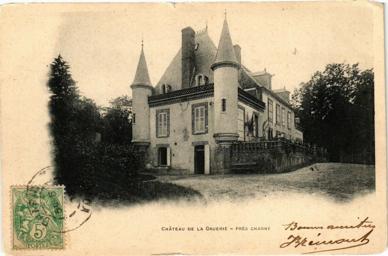 Carte postale ancienne Chateau de La Guerre Pres Charny