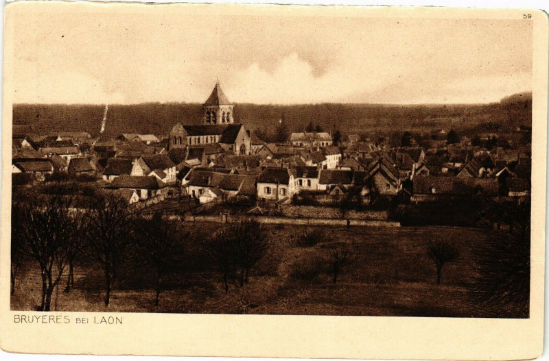 Carte postale ancienne Broueres bei Laon à Laon