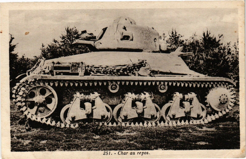 Carte postale ancienne Char au repos