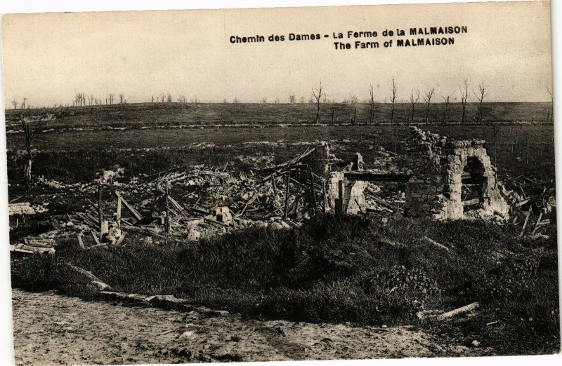Carte postale ancienne Chemin des Dames La Ferme de la Malmaison .. à La Malmaison
