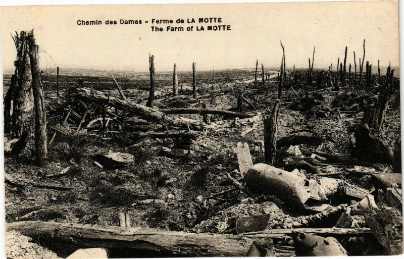Carte postale ancienne Chemin des Dames La Ferme de la Motte ..
