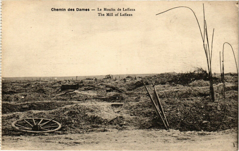 Carte postale ancienne Chemin des Dames Le Moulin de Laffaux à Laffaux