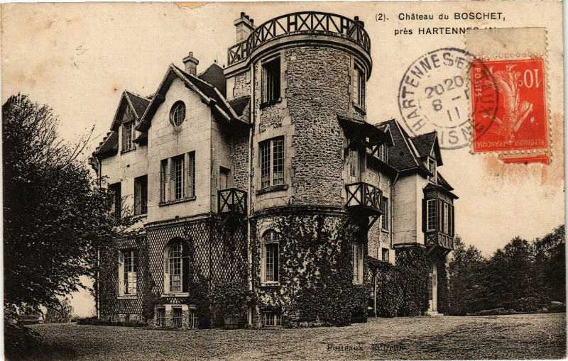 Carte postale ancienne Chateau du Boschet, pres Hartennes