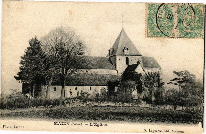 Carte postale ancienne Maizy L' Eglise à Maizy