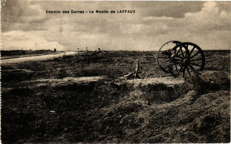 Carte postale ancienne Chemin des Dames Le Moulin de Laffaux à Laffaux