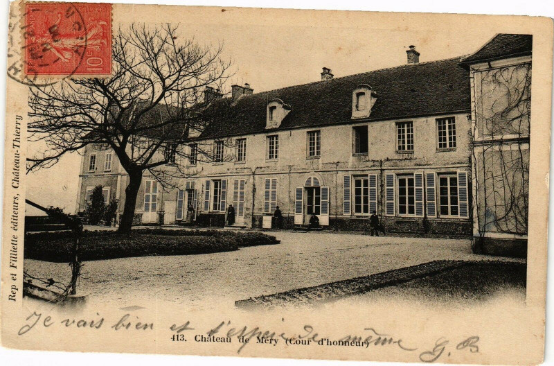 Carte postale ancienne Chateau d Mety (Cour d'honneur)