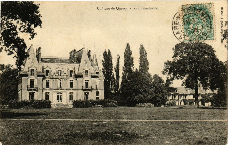 Carte postale ancienne Chatesu de Quessy Vue d'ensemble