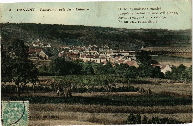 Carte postale ancienne Pavant Panorama, pris des  Calais  . . . à Pavant