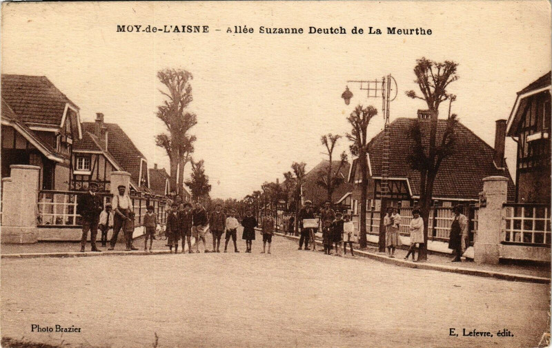 Carte postale ancienne Moy-de-L'Aisne Allee Sizanne Deutch de la Meurthe à Moÿ-de-l'Aisne