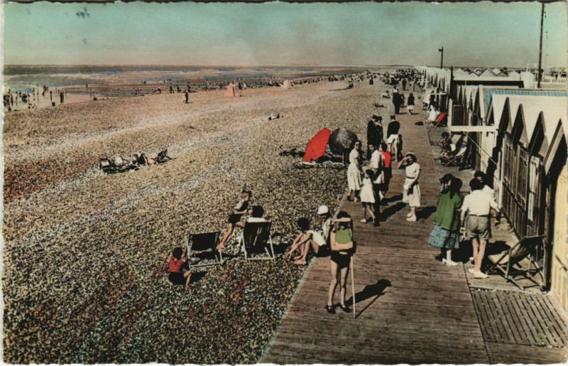 Carte postale ancienne Cayeux-sur-Mer Chemin de Planches à Cayeux-sur-Mer