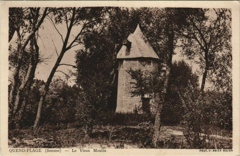Carte postale ancienne Quend-Plage-les-Pins Le Vieux Moulin à Quend